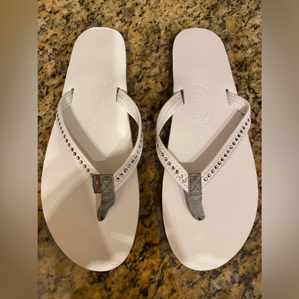 Rainbow Flip Flops size 8.5-9.5
